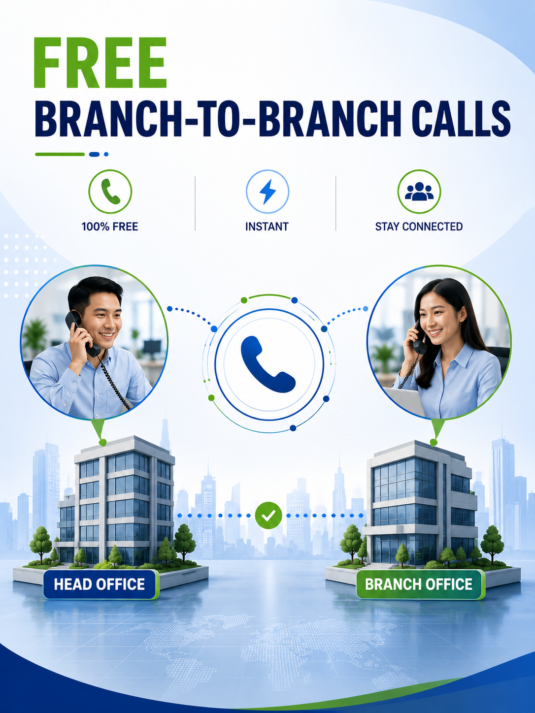 AlienVoIP free branch to branch call between business offices